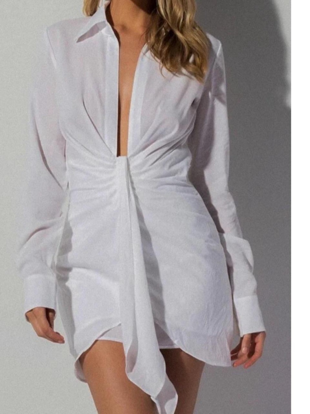 Choosy white long sleeve mini dress size 8